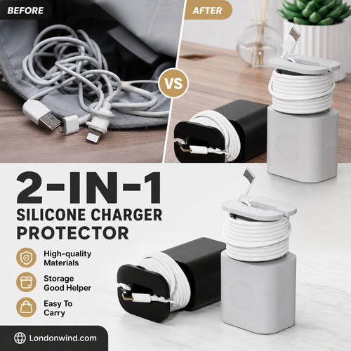 🎉 2026 Hot Sale — Over 11,000 Sold! 🔌 2-in-1 Silicone Charger Protector🔥LAST DAY SALE ONLY!! ✨BUY 1 GET 1 FREE!!!🔥