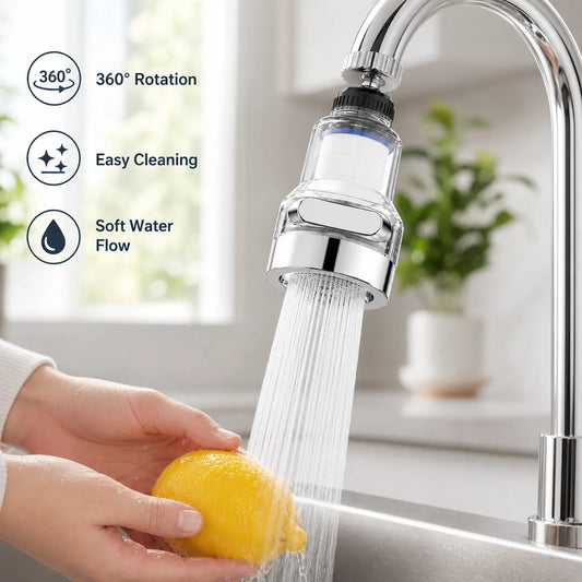🎁50%OFF &😍 Hot sale 360° Rotating Faucet Aerator Filter 6-Layer Filtration 3 Water Modes Splash-Free