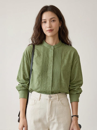 100% Linen Oversized Jacquard Shirt