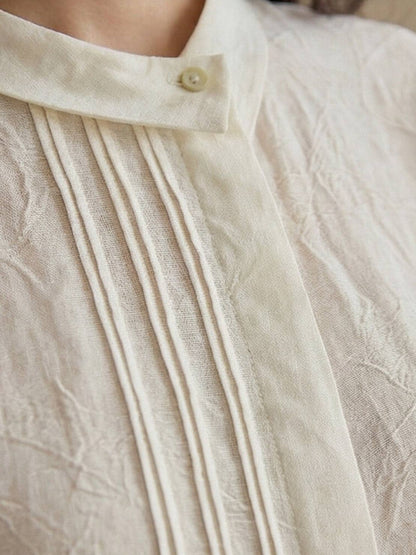 100% Linen Oversized Jacquard Shirt