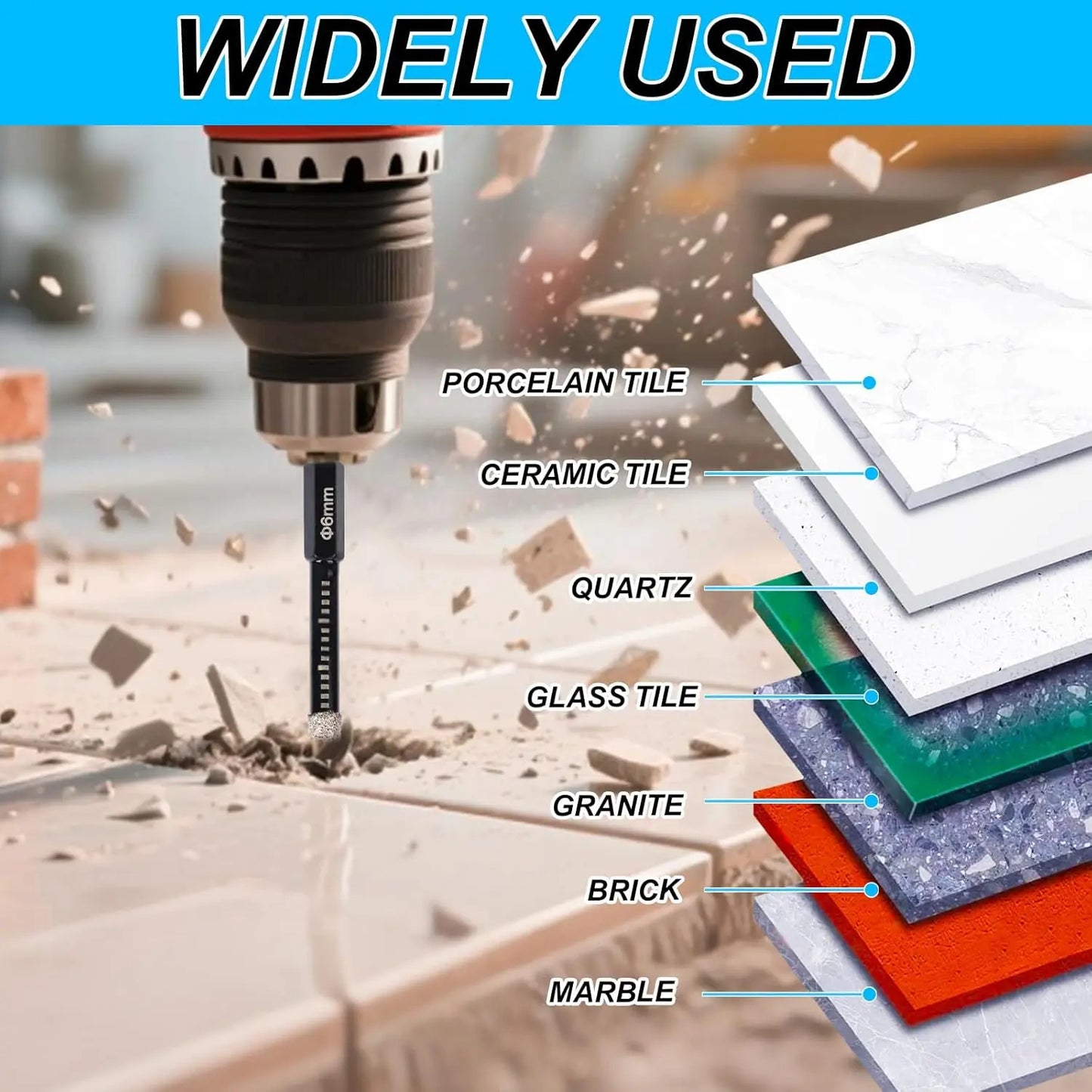 🎁50%OFF &😍 Hot sale Hexagonal Shank Drill Bits for Marble /Tile /Stone