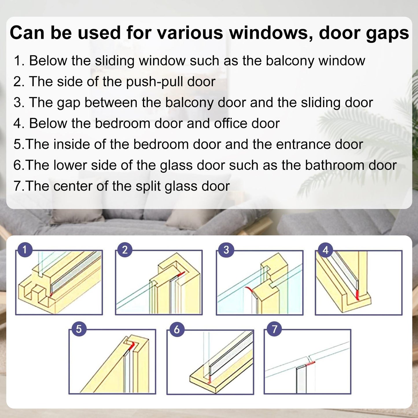 Silicone Seal Strip for Doors, Strong Adhesive Weather Stripping 16.4Ft*1.38in