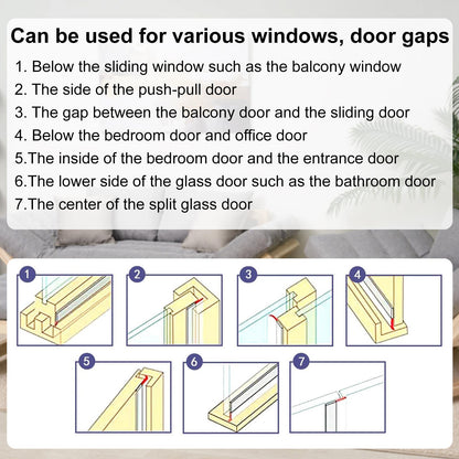 Silicone Seal Strip for Doors, Strong Adhesive Weather Stripping 16.4Ft*1.38in