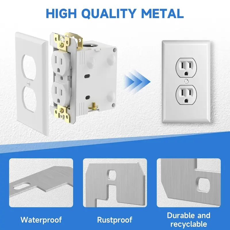 🔧 Premium Galvanized Metal Outlet Spacers – Secure & Level Your Electrical Outlets Easily! ⚡️🛠️